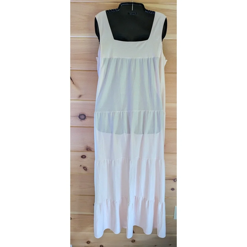 Vintage Tiered Maxi Nightgown M Cottagecore Coquette Regencycore Romantic Flowy